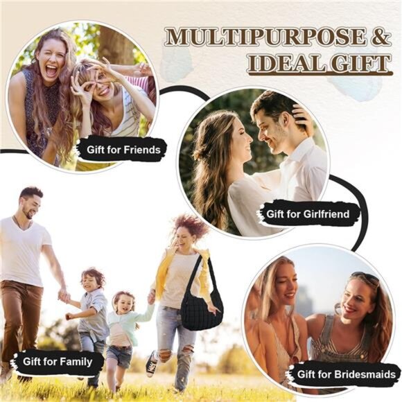 Womens Quilted Puffer Tote Bag Large Crossbody Shoulder Nylon Hobo Carryall Bag - Picture 6 of 7